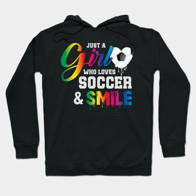 Retro-Stil Just A Girl Who Loves Soccer And Slime Sports Hoodie by Msafi